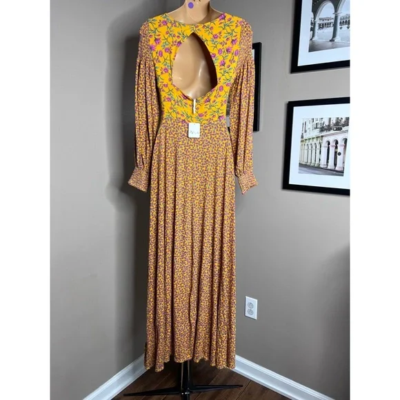 free people love story maxi dress Free People Floral Print Love Story Maxi Dress Size XS